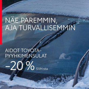 Nyt meiltä koko mallistoon PYYHKIMENSULAT -20 % SVH:sta