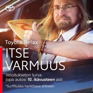 Saat veloituksettoman Relax-turvan käymällä Toyota-merkkihuollossa huoltovälin mukaisesti